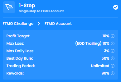 FTMO 新推出 1-Step Challenge：一次考核，直接进入资金账户！
