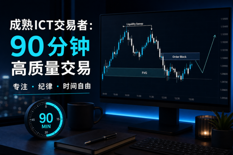 成熟ICT交易者90分钟高质量交易流程特色图