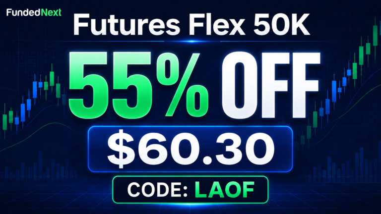 FundedNext Futures Flex 50K账户55%优惠后60.30美元